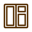 Abstract icon of rectangles inside a larger square, alluding to city blocks