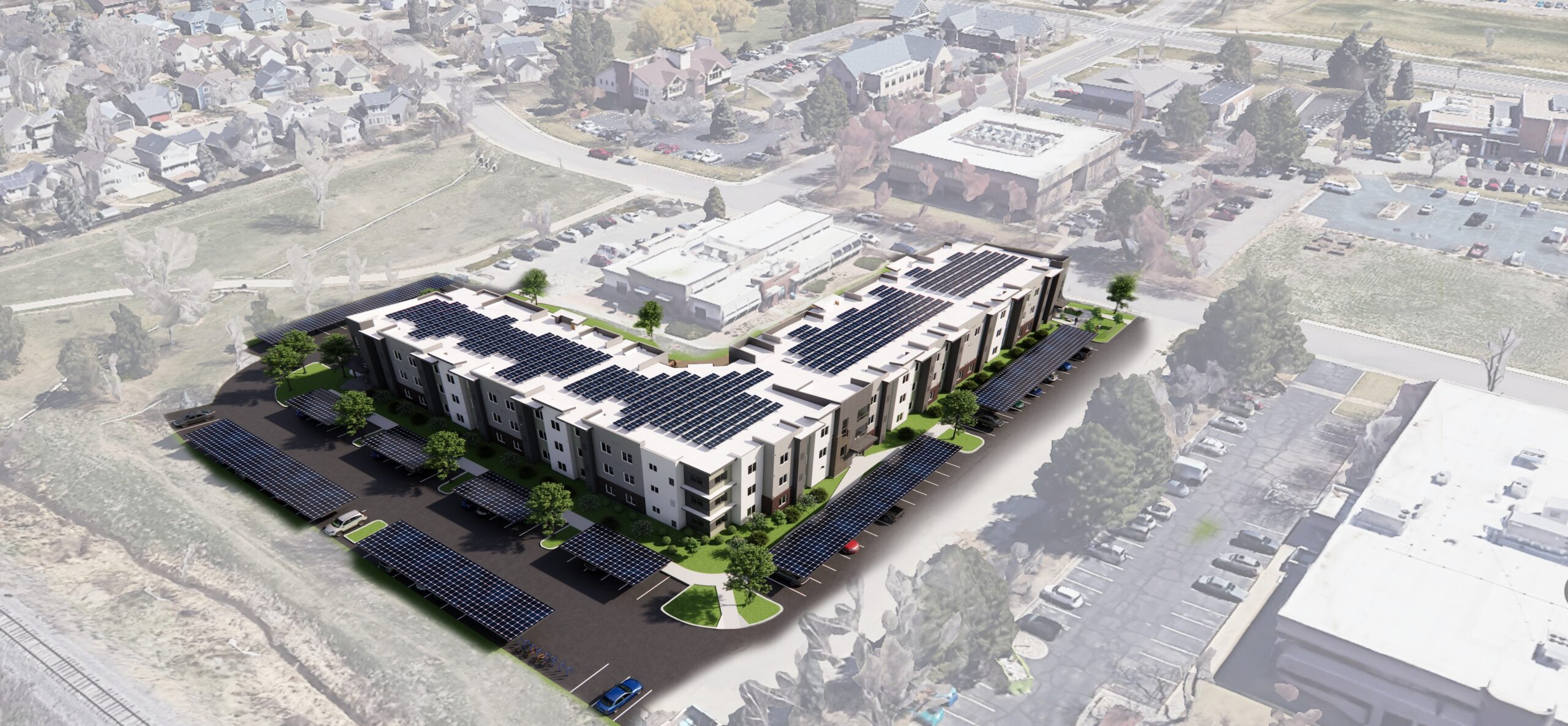 arial rendering of Village on Eastbrook